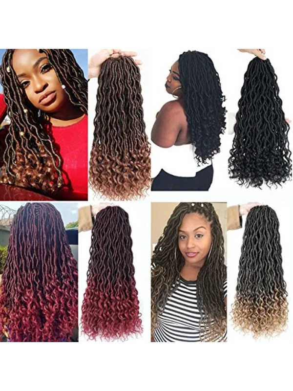 Wholesales Synthetic Braiding Hair Crochet Braid Hair Goddess Faux Locs  Synthetic Hair Extensions - Buy China Wholesale Jumbo Crochet Braids $1.98