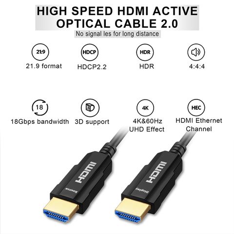 Fiber Optic Hdmi 2.0 Cable 4k Ultra Hd Hdmi 10m