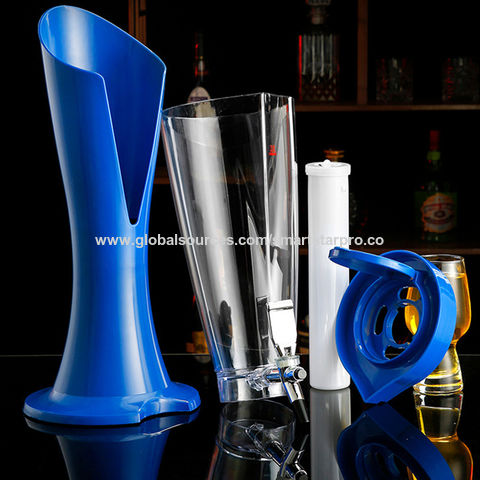 3L Beer Tower Dispenser LED Beverage Juice Drink Container Bar Party Ice  Tube