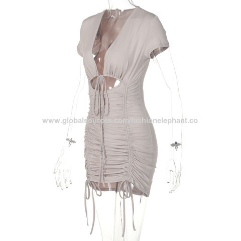 Mulheres Vestido Elegante Sexy Senhoras Profundo V Neck