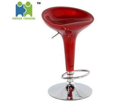 red hydraulic bar stool