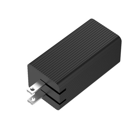 محول طاقة GaN USB-C بقوة 65 واط متعدد المنافذ 2C + 1A، شاحن حائط سريع الطي وقابل للحمل