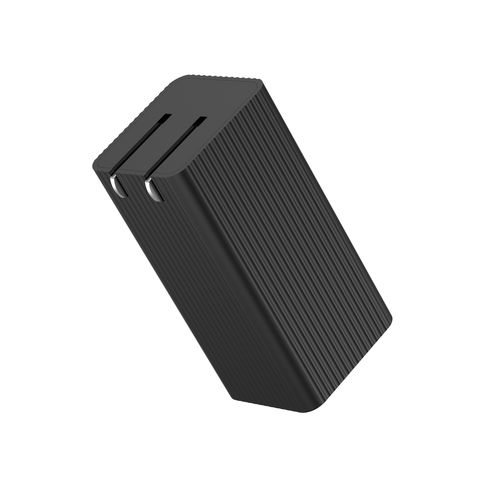 محول طاقة GaN USB-C بقوة 65 واط متعدد المنافذ 2C + 1A، شاحن حائط سريع الطي وقابل للحمل