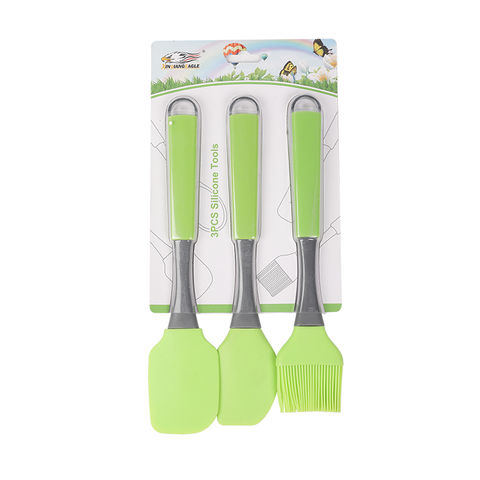 2pcs Silicone Integrated Baking & Bbq Brush With Cleaning Brush, Basting Brush  Set