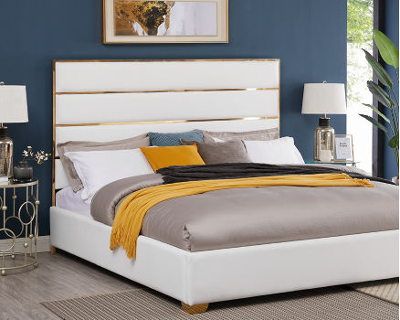 Queen Bed Beds Manufacturing, White Leather Queen Beds