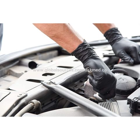 Heavy Duty Black Nitrile Gloves 6 MIL - Nitrile Mechanics Gloves