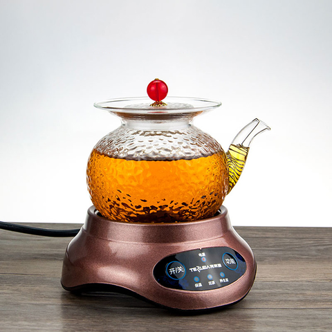 Heat-Resistant Japanese Hammered Glass Tea Pot with Electric