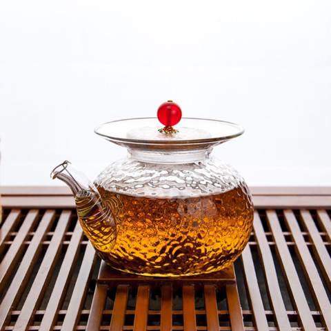 Glass Teapot With Tea Infuser, Heat Resistant Thicken Glass Tea