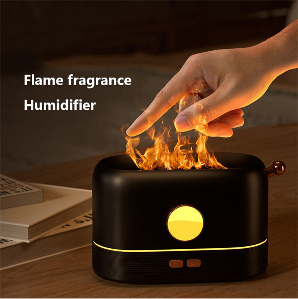 Buy Wholesale China 3 Colors Simulation Flame Air Humidifier Aromatherapy  Essential Oil Diffuser Cool Mist Maker Fogger & Flame Air Humidifier at USD  8.9