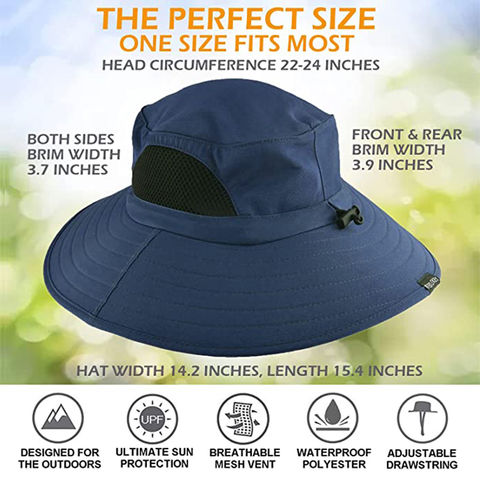 Waterproof Uv Hats For Women Sun Protection,Quick Dry With Strings Mushroom  Fun Fisherman'S Hat