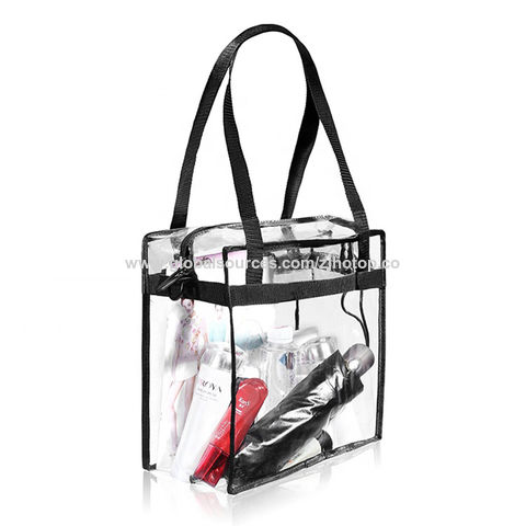Clear Tote Bag PVC Transparent Handbag Shoulder Shopper Beach Hobo Bags