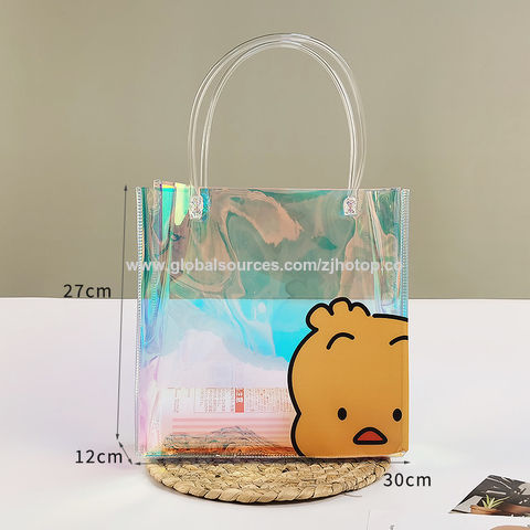 Compre Bolso De Plástico Personalizado De Pvc Transparente Para Mujer, Bolso  Transparente Para Playa y Bolsas De Pvc Bolsa De Regalo Promocional. de  China por 1.89 USD