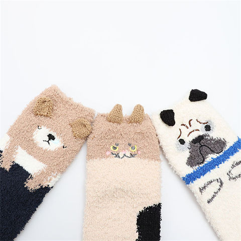 High Quality Cozy Fuzzy MID Tube Socks Girls Candy Colour Women Floor Socks  Cute Soft Winter Thick Home Slipper Socks - China Home Slipper Socks and  Women Socks price