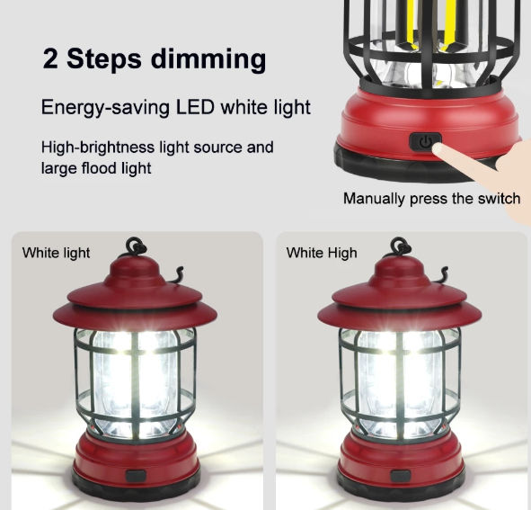 Buy Wholesale China Battery Powered Led Portable Retro Outdoor Camping  Hanging Lamp Led Flashlight Camping Lantern & Flame Camping Lights at USD  4.5