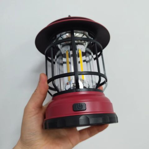 Vintage Camping Lantern LED Flame Light Battery Rechargeable USB Portable  Hanger Fishing Lamp Dimming For Outdoor