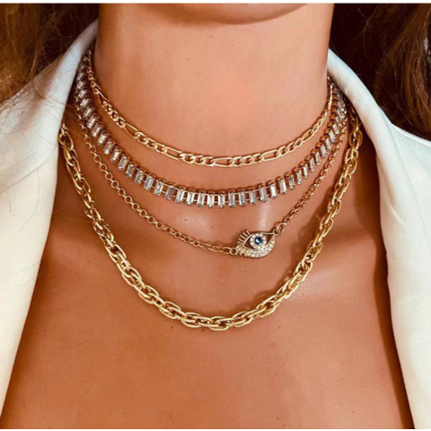 Buy Wholesale China Rhinestone Shiny Chokers Necklaces, New