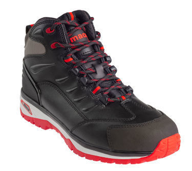 S3 Src Hro,high Class Safety Shoes,mid Cut Glossy Cow Leather