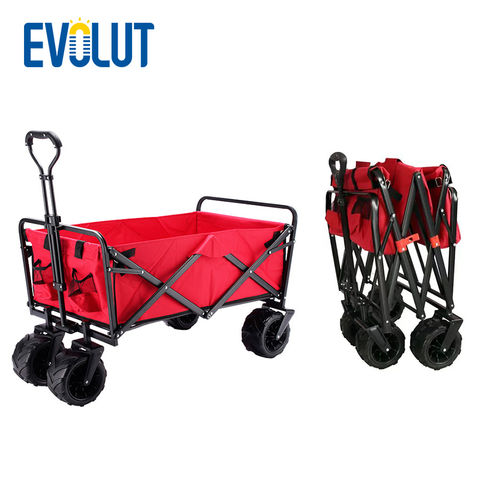 Heavy Duty Folding Trolley Large Capacity Beach Wagon Folding Wagon with  9*4'' Pneumatic Balloon Sand Wheels Outdoor Heavy Duty Collapsible Foldable  Beach Cart - China Beach Cart, Camping Trolley