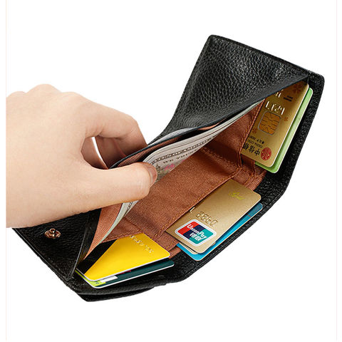 Monedero de cuero de viaje para mujer con tarjetero de diseño personalizado