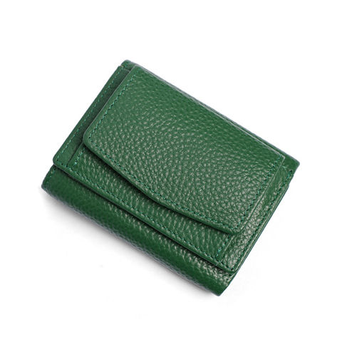 Monedero de cuero de viaje para mujer con tarjetero de diseño personalizado