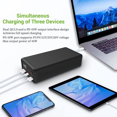 Buy Wholesale China 25000mah Portable Ac100w Battery Pack Lfp Li-ion Pd45w  Charging Power Bank For Phone Notebook Laptop & Laptop Battery Pack at USD  39