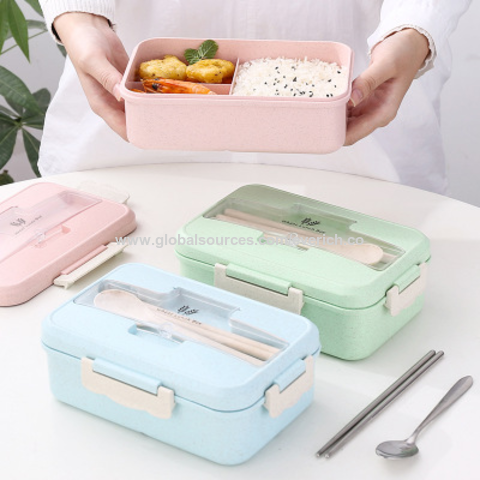 Wheat Straw Bento Box, Split Shelf Preservation Box, Disposable Rectangular  Microwave Oven, Student Office Lunch Box, Lunch Box