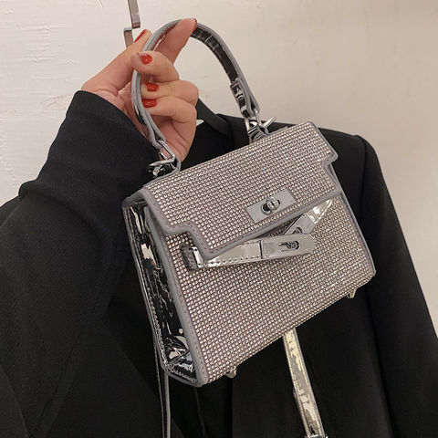 Fashion Evening Box Bag, Glitter Handbag For Women, Elegant Small