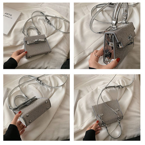 ZARA Mini Shoulder Bag WOOD Clutch Box ROUND Chain Strap HandBag