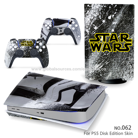 Adhesivos de papel para consola de juegos PS5, película protectora, diseño de dibujos animados, versión con unidad óptica