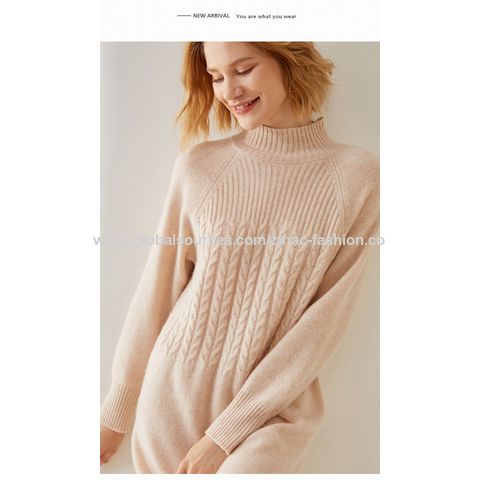 Winter Thick Knit Long Sweater Women Casual Pullover Loose MIDI Sweater  Dresses - China Knitwear and Designed Dress price