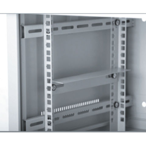 Baie de Serveur Murale avec PDU, Étagère Coulissante Fixe, Ventilateur, LED, Panneau de Brossage Ventilée
