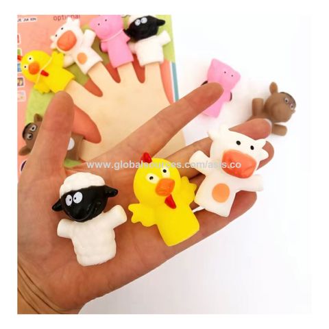 Source Marionnette à main en vinyle doux pour enfants, jeu de