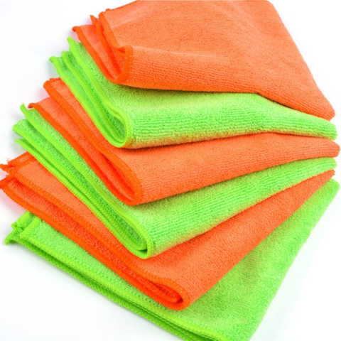 Chiffons de nettoyage en microfibre, lot de 12, serviettes de