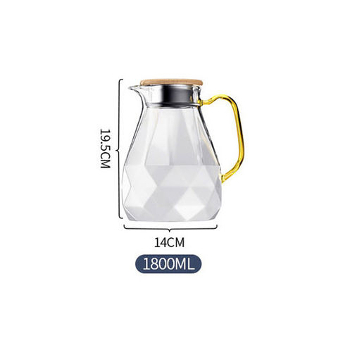 Classical Design Clear Glass Water Drinking Pitcher Bottle Jug with Ss Lid  - China Water Kettle and Water Carafe price