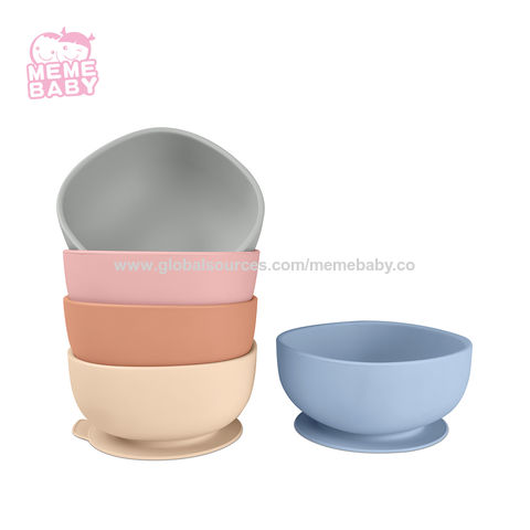 Wholesale Baby BPA Free Silicone Suction bowl with Spoon Manufacturer and  Supplier