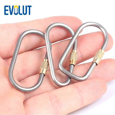 Buy Wholesale China Titanium Small Locking Carabiner Clip Mini Carabiner  Clips D-ring Lightweight Keychain Clip & Locking Clips at USD 0.9