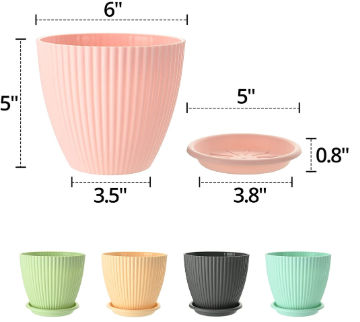 Buy Wholesale China Plastic Planter Flower Pot Indoor Modern Decorative  Plastic Pots Drainage Hole And Tray & Plant Pots at USD 0.3556