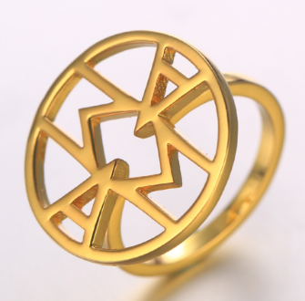 Fashion personality winding ring simple gold plated ring supplier