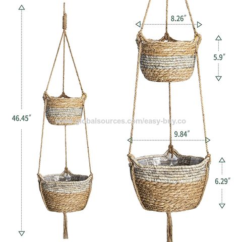 Cestas Colgantes de Alta Calidad y Durabilidad de Algas Marinas para Balcones y Interiores