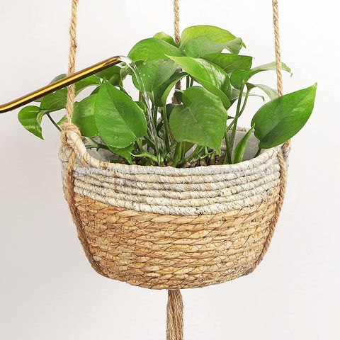 Home Hanging Wicker Rattan Straw Wall Hanging Flower Basket Flower Pot  Simulation Hanging Basket - China Hanging and Wicker price