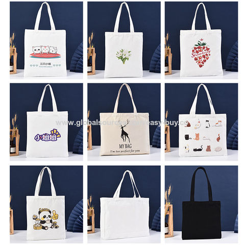 Canvas Tote Bag Reusable Shopping Bag Plain White Blank Cotton Canvas Tote Bag Expore China Wholesale Canvas Tote Bag and Shopping Bag Globalsources