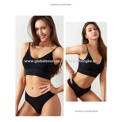 Buy Wholesale China Women's Bralettes Underwear Sets Wireless Sports Bra  Underwear Sets Super Soft Bralet Stretchy & Women's Bralettes at USD 1.69