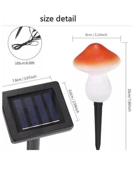 Hot selling on amazon IP65 Outdoor Lawn Landscape Decor Resin Mushroom Solar Garden Stake Lights supplier