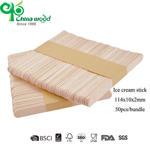 Ice Cream Wooden Stick White Birch Popsicle Machine Popsicle Stick Sale -  China Wooden Stick and Stick price