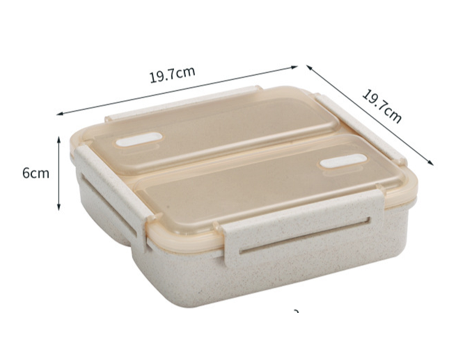 Buy Wholesale China Wheat Straw Plastic Bento Box Microwave Heated Box  Large Capacity Lunch Box & Lunch Box at USD 0.59