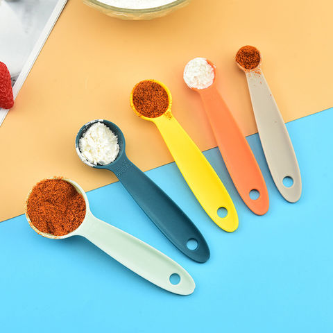 5PCS/Set PP Measuring Spoons Plastic Flour Oil Spices DIY Baking