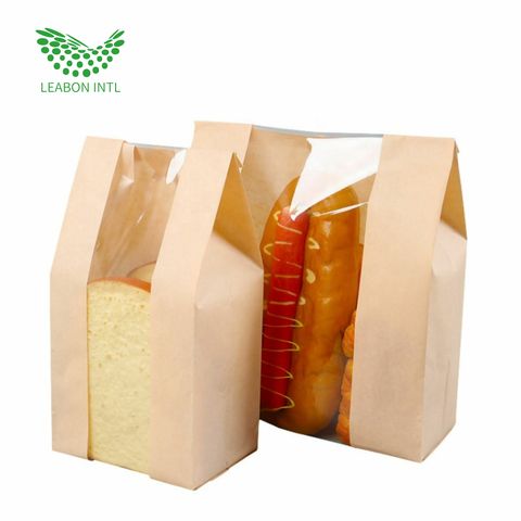 Bakery Bags With Clear Window, Kraft Bag, Grease Resistant Heat