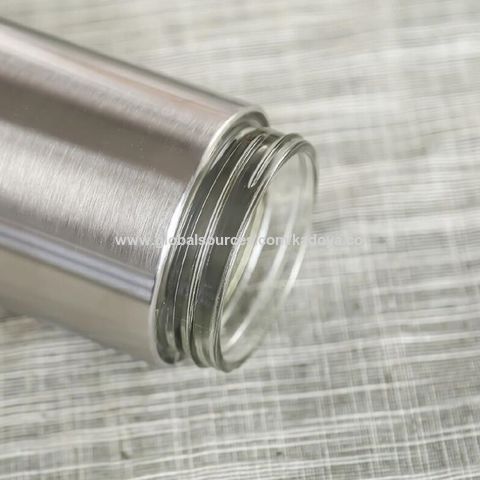 Salero de cocina con tapa transparente plata