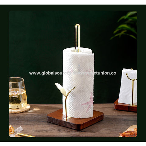 Buy Wholesale China Wholesale Paper Towel Holder With Heavy Duty Wood Base Paper  Towel Holder Stand For Kitchen Decor Dining Table Home & Paper Towel Holder  With Heavy Duty Wood Base at