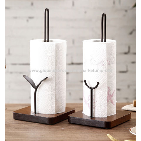Buy Wholesale China Light Luxury Style Wooden Bottom Paper Towel Holder  Kitchen Napkin Storage Rack Paper Towel Holders & Paper Towel Holders at  USD 6.39